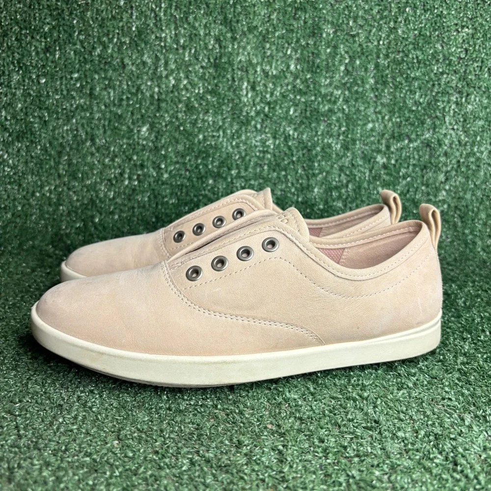 ECCO‎ Laceless Leather Slip On Walking Casual Sneaker Light Pink Womens Size 6